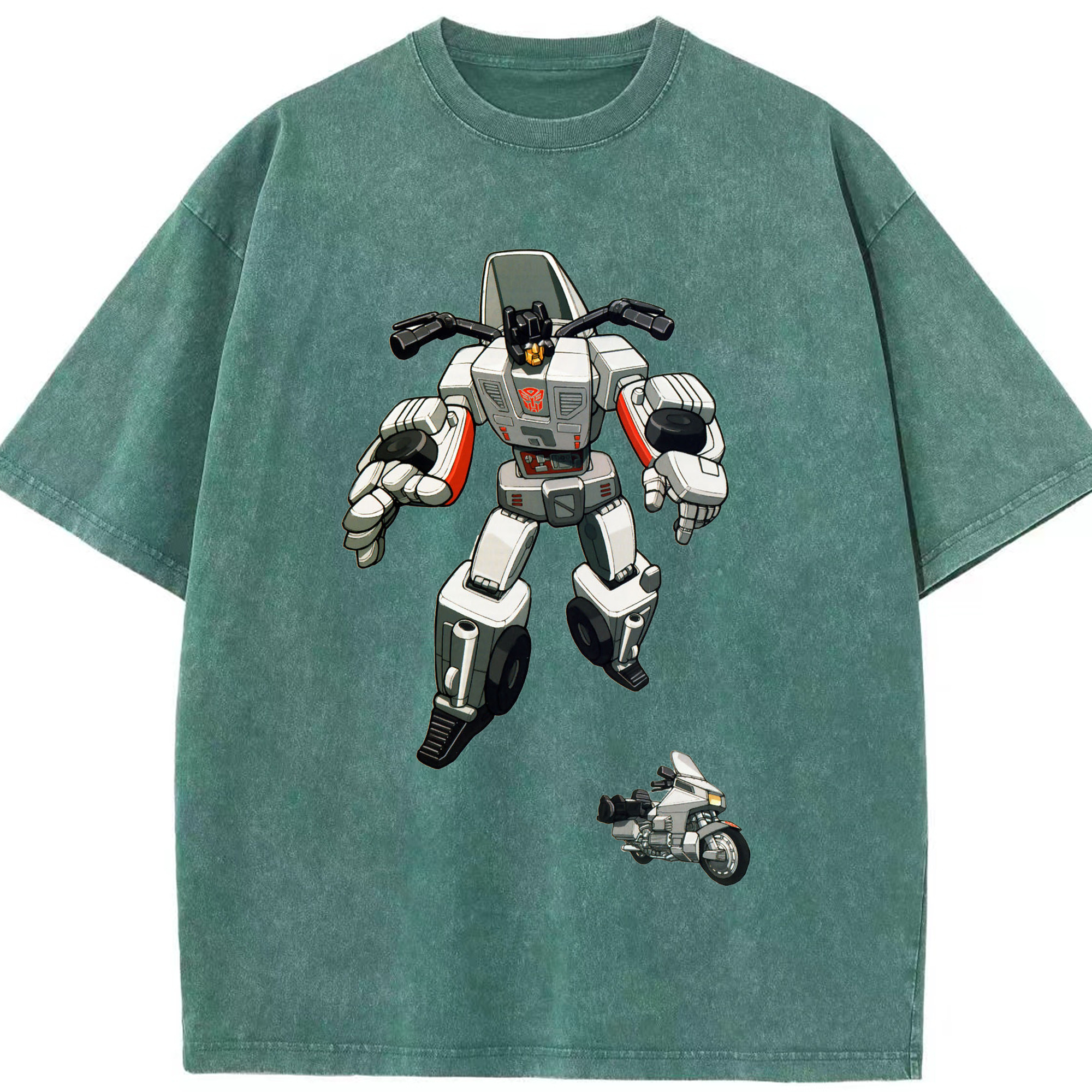 （画像用）  綿100% ヴィンテージ風 半袖Tシャツ（フロントプリント）